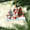 Talataca Cavalier King Charles Spaniel mit Kiefer Baum Schneemann Geschenk 2D Flach Auto Rückspiegel Zubehör Weihnachtsbaum Ornament Dekoration Hängender Charme Innenraum Rückansicht Anhänger Dekor