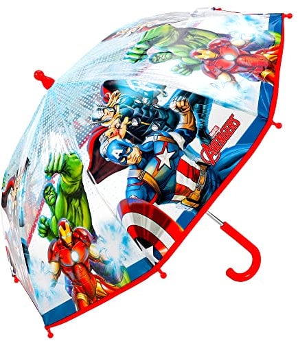 Marvel Avengers Umbrella Kids Childrens Brolly POE Dome Superhero Folding Stick Umbrella