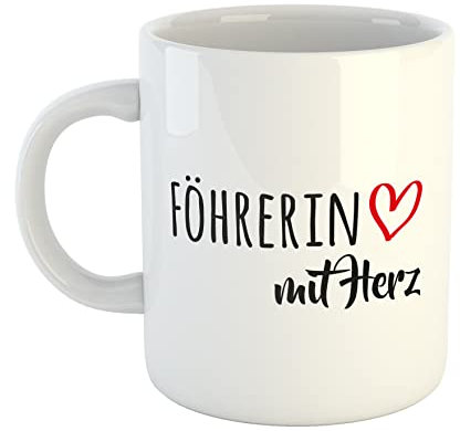 huuraa Kaffeetasse Föhrerin Geschenk Tasse Weiß 330ml Föhrerin Geschenkidee