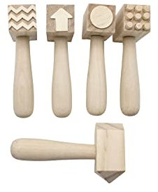 EDUPLAY Musterhämmer Holz 5er Set