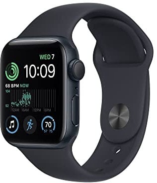 Apple Watch SE (2nd Gen) (GPS, 40mm) - Midnight Aluminium Case with Midnight Sport Band, Regular (Renewed)
