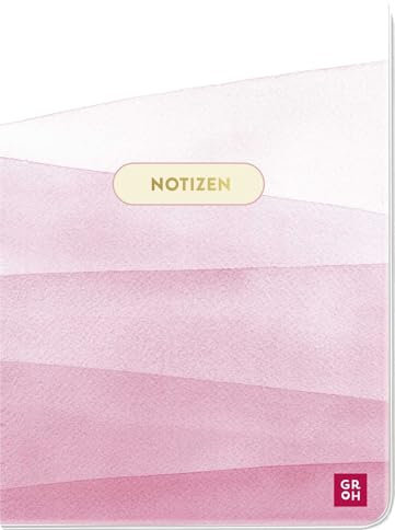 Notizheft Blütenzauber Aquarell: Notizbuch im DIN A6-Format mit 48 Seiten, Punkteraster und einem flexiblem Einband mit edlem Gold- und Strukturfinish sowie runden Ecken