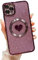 HYUEKOKO Kompatibel mit iPhone 11 Pro Max 6,5 Zoll Hülle mit Magsafe, Plating Herz Glitzer Magnetische Hülle für Frauen Mädchen TPU Kameraschutz Back Cover für iPhone 11 Pro Max Lila