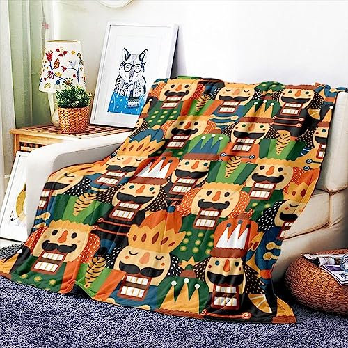 VOZMIO Nussknacker Hochwertige Warme Weiche Flanell Plüsch Auf Der Schlafsofa Decke Geeignet Für Klimaanlage Decke Nap Decke (100x150cm (40x60in))