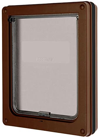 Gralara Haustier-Hundeklappe, Türverriegelung, vertikaler Rahmeneinsatz für Hunde, Katzen, mittelgroße kleine, l