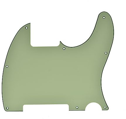 AGBARR 8 Löcher TL Pickguard for Telecaster Blank Pickguard Kratzplatten, mit Schrauben for Esquire (Color : Mint Green)