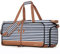 Lekesky Große faltbare Reisetasche – wasserdichte Reisetasche mit Schuhfach, Wochenend-Sporttasche für Damen und Herren, A-blau gestreift, 150L, Reisetasche