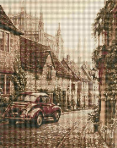 IDEYKA Diamond Painting - Alte Stadt Sergiy Lobach 40х50 Landschaft mit Holzrahmen