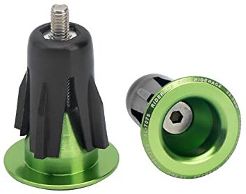 Fahrradlenker-Endstopfen, Aluminiumlegierung, Outdoor-Sport, Lenkerstopfen, 1 Paar (grün)