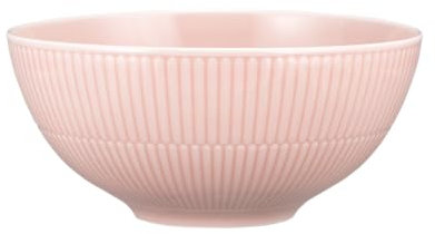 Seltmann Weiden Amina Rosé Schüssel, 21 cm, Runde Servier- und Salatschüssel mit dezentem Relief-Muster, Spülmaschinen- und Mikrowellenfest, Porzellan, Rosa