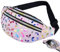 Bauchtasche Damen Glitzer Kinder Bauchtasche,Bauchtasche Kinder Mädchen,Bauchtasche 80er Jahre,Bauchtasche Damen Neon,Schmetterlingsdruck Mode Wasserdicht Schöne Bauchtasche(Rosa)