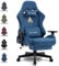 Symino Gaming Chair, Computer Chair with Footrest, Headrest and Lumbar Support, Ergonomic PC Chair, Height Adjustable Rotating Task Chairs, Blue