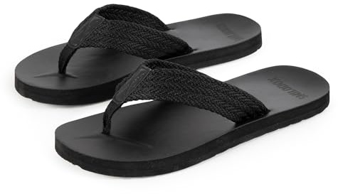 SMILODOX Flip Flops Herren Alexi - Rutschfeste Badeschuhe, Leichte, Weiche Hausschuhe Sommer Slippers Pantoletten, Anpassunsgsfähige Badeschlappen Flip Flop für Strand Indoor-Outdoor