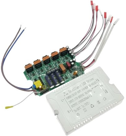 FWFDTQBSP 1 pz Driver LED Intelligente 2.4G 37-50Wx6 + RGB 30-60LED Alimentatore Telecomando oscuramento e Cambio Colore trasformatore lampadario