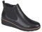 Jo & Joe Ladies Croc Patent Chelsea Wedge Ankle Boot With Side Gusset, Inside Zip For Ease Of Wear & Warm Fur Lining. Sizes 4-8 (Black Matt, UK Footwear Size System, Adult, Women, Numeric, Medium, 6)