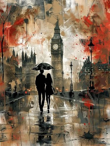 Peinture par Numero AdulteParis Peinture Numero Enfant,Bricolage Loisirs Créatifs Adultes Peinture Numero Couple Peinture par Numéro Débutants,Tableau Decoration Murale,Cadeau Femme,20x30cm LY-20763