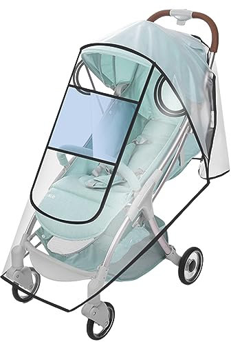 Sertay Cubierta Lluvia Cochecito Bebé Plástico, Universal Contra Lluvia Cochecitos, Funda Lluvia Cochecito Grande, para la Mayoría de los Cochecitos de Bebé, Vehículos Todoterreno y Coches Deportivos