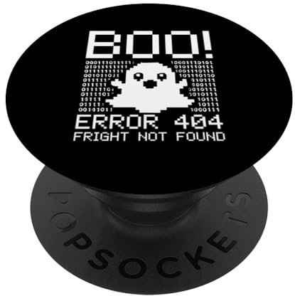 Boo! Codefehler 404 - Schreck nicht gefunden Lustiger Codierer Halloween PopSockets Klebender PopGrip