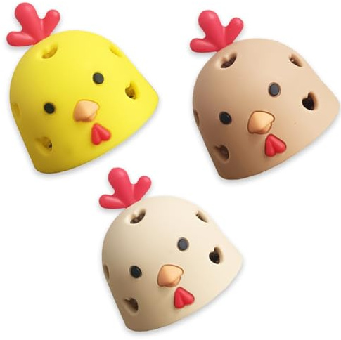 3 piezas Cepillo para huevos, cepillo de silicona para limpiar huevos | Cepillo para limpiar huevos | Herramientas de limpieza reutilizables, cepillo giratorio para limpiar huevos (5.7x5.7cm)