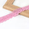 10m Baumwolle Spitzenbordüre Spitzenband, Vintage Häkelband Spitze Borte, Häkelspitze Dekoband, Häkel Borte Spitzenstoff für Nähen Handwerk Hochzeit Scrapbooking Geschenkbox Deko,2,5 cm Hellrosa