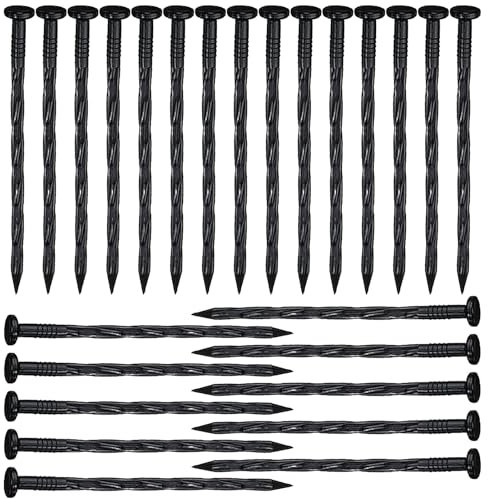 Aotusoa 14,5 cm, chiodi in plastica per bordo prato, chiodi per pavimentazione, chiodi di fissaggio in plastica, ancoraggio a terra per il fissaggio del giardino, barriera infestante (25 pezzi)