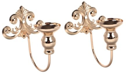 Alipis 2stücke Eisen Wandkerzenhalter Mit Europäischem Design Hängend Für Eingangsbereich Esszimmer Badezimmer Rustikaler Stumpenkerzenhalter Zur Wandmontage