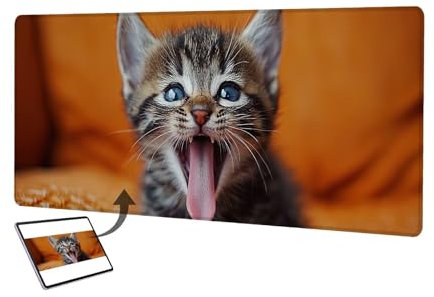 Tappetino Mouse Personalizzato con Foto, Tappetino per Mouse da Gioco Grande Personalizzato, Sottomano Scrivania con Base in Gomma Antiscivolo, Mouse Pad per Computer, PC, Laptop, 1200 x 600 mm C-0