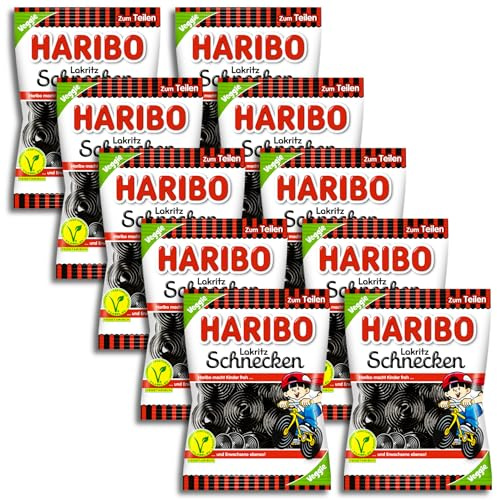 10 er Set Haribo Lakritz Schnecken 10x 175g