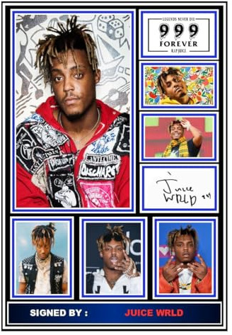 (569) Juice Wrld Rapper Rapper Music Legend Signed A4 Photograph (21 X 297 CM) Art Work Wall Art Display Great Gift Idea (REPRINT) #####