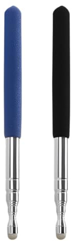 BLPRKOT 2 Pezzi Bacchetta Telescopica Allungabile, Mini Bastone Retrattile per Insegnanti, per Presentatore Forma del Dito Ausili per Insegnanti in Classe Ausili（Con funzione touch screen）