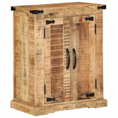 CKioict Table Buffet Rustique en Bois avec Pierre d'Affûtage 145 cm, Rangement Pratique pour Vaisselle et Décoration, Design Durable et Finition Texture pour Intérieur Salle à Manger