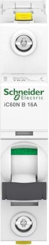 Schneider Electric Leitungsschutzschalter Acti9 iC60N, 1-polig, 16A, B-Charakteristik, 10kA, Artikelnummer A9F03116, 1 Stück (Packung mit 10)