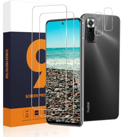 Carantee 2+2 Stück Schutzfolie für Panzerglas für Xiaomi Redmi Note 10 Pro