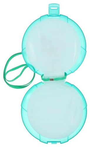 ELEOUTI Organizador de DVD Portátil de Gran Capacidad para Coche Diseño Elegante, Bolsa Redonda de Plástico y Tela para Almacenamiento de Discos
