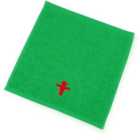 AMPELMANN Seiftuch, 30 x 30 cm - Waschbär Steher grün