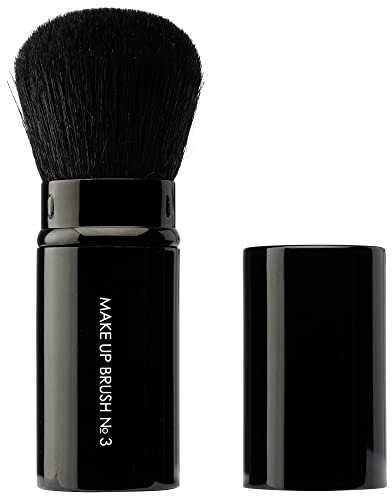 Impala Einziehbare Kabuki Make-up Pinsel mit Koffer N3 Natürliche Borsten Gesicht und Körper für gepresste oder lose Pulver Make-up - weich und flauschig