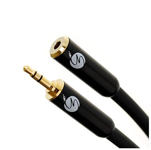 FISUAL S-Flex 3.5mm Stereo Jack Headphone Extension Cable -Black 10m