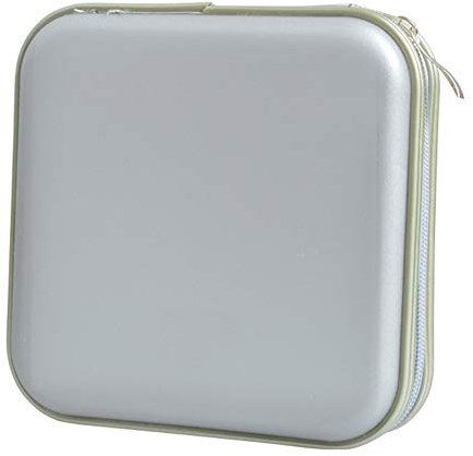 Fatcolo 40 Disc DVD VCD DJ Storage Album Bag Hard Box Double side DVD storage case (Silver)