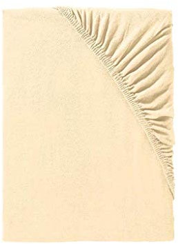 Bettbezug 140x200 bis Spannbettlaken 160x200 flexibel - Mako Jersey Spannbettlaken Beige Natur - Matratzenbezug passt Sich optimal Matratzenauflage an