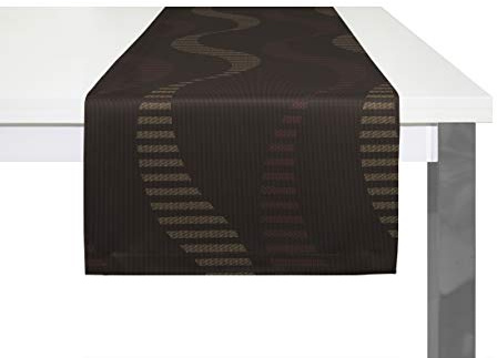 Wirth Tischläufer Lupara, Polyester, Braun, 40 x 150 cm