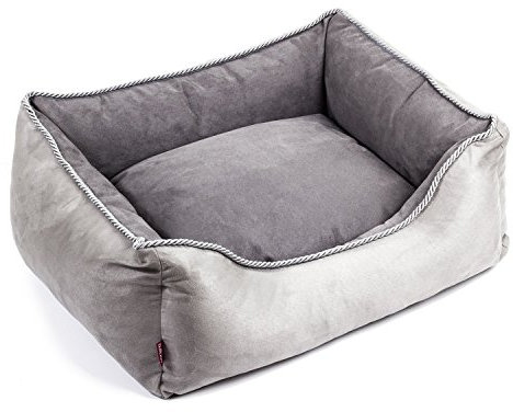 BOUTIQUE ZOO Premium Hundebett | Größe XL: 100 x 79 x 22 cm | Bett für Hunde | Hundesofa, Hundekissen, Hundeliege | abwaschbar Hundekorb | Farbe: Grau