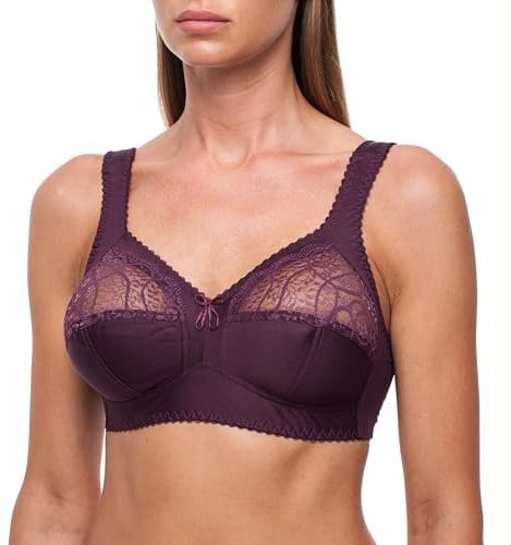 frugue Reggiseno Senza Ferretto Taglie Forti Pizzo Contenitivo Donna