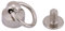 20 Stück Nieten Befestigungselemente, Schnuller Form Pull Ring Nieten Nieten mit Schrauben für DIY Leder Tasche Gürtel Handwerk Reparatur Ersatz Dekorationsset 8 mm (Silber)