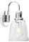 Yosoan Lighting Modern Vintage Industrial Bell Sconce Wall Light Fitting with 5.6” Clear Glass Lampshade, for Office Home Kitchen Living Room Bedroom Loft Bar (Chrome)