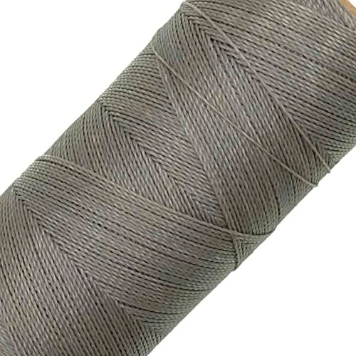 LINHASITA Garnspule, gewachst, 100 g / 360 Meter, Dicke: 0,5 mm, Polyester, Makramee-Garn, 30 Farben, Grau