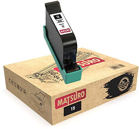 Matsuro Original | Kompatibel Remanufactured Tintenpatrone Ersatz für HP 15 (1 SCHWARZ)