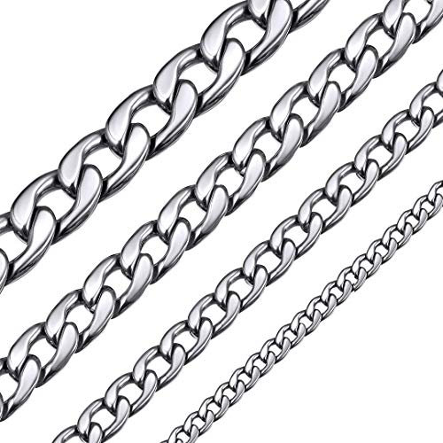 ChainsHouse Panzerkette Choker Kette in 5mm breit 36cm Lang Silber Kubanischekette mit Geschenkebox für Herren
