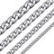 ChainsHouse Panzerkette Choker Kette in 5mm breit 36cm Lang Silber Kubanischekette mit Geschenkebox für Herren