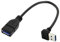 Cablecc Cavo di prolunga da USB 3.0 tipo A maschio a USB 3.0 tipo A femmina, 20 cm, 5 Gbps, 90 gradi (angolo superiore)