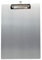 1er Alu Klemmbrett A4 mit gummierter Metalklemme, Schreibbrett DIN A4 mit Aufhängeose, Pad Halter Clipboard - Stabile Aluminum Schreibplatte - Schreibblock 1er Pack in Grau - TKD8025-grey-1x